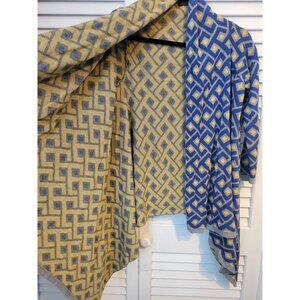 Baciano by Bacci Sz S Diamond Lattice Print Drape Front Cargan